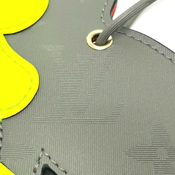 Authentic LOUIS VUITTON M63280 Monogram Titanium Porte address dog Bag charm gra - Picture 8 of 10